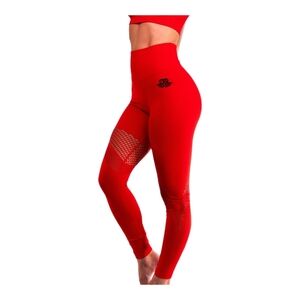 Engineered Life Motus 2.0 Fire Red Seamless Leggings SIZE M NWOT